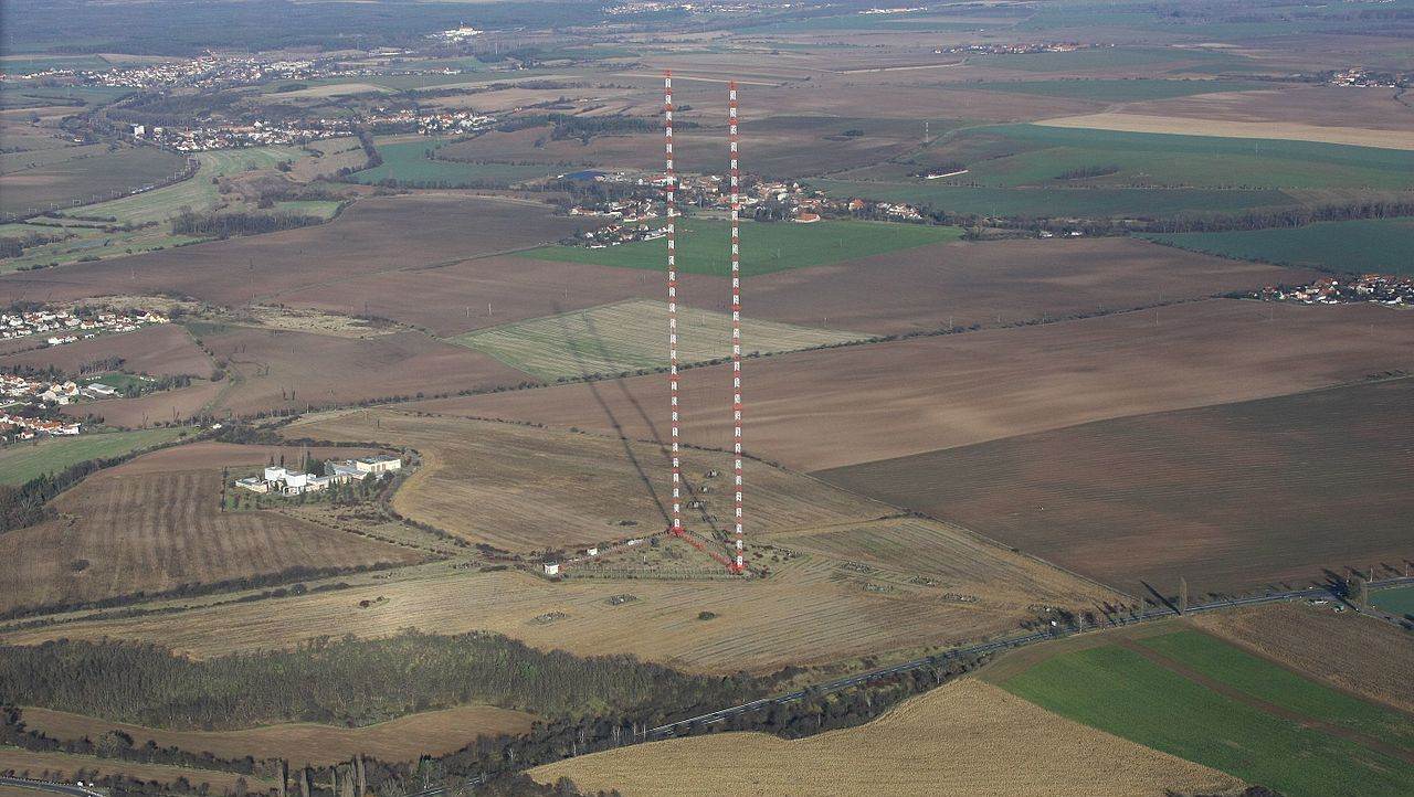 Iconic transmitter towers in Liblice